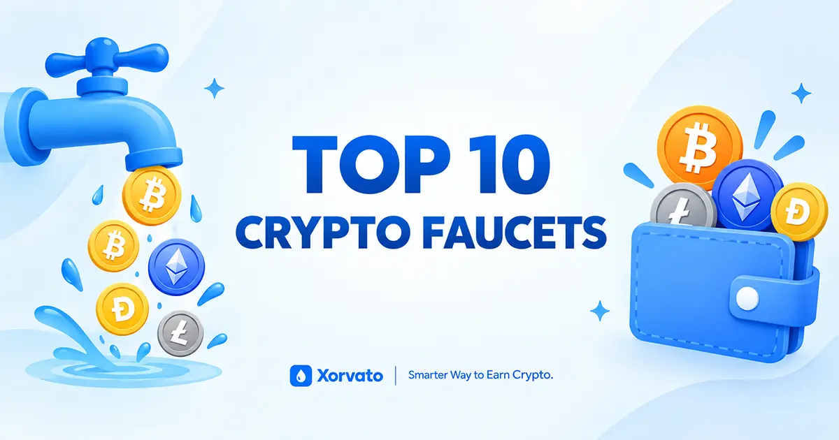 Xorvelis Auto Faucets banner with automated crypto reward illustrations